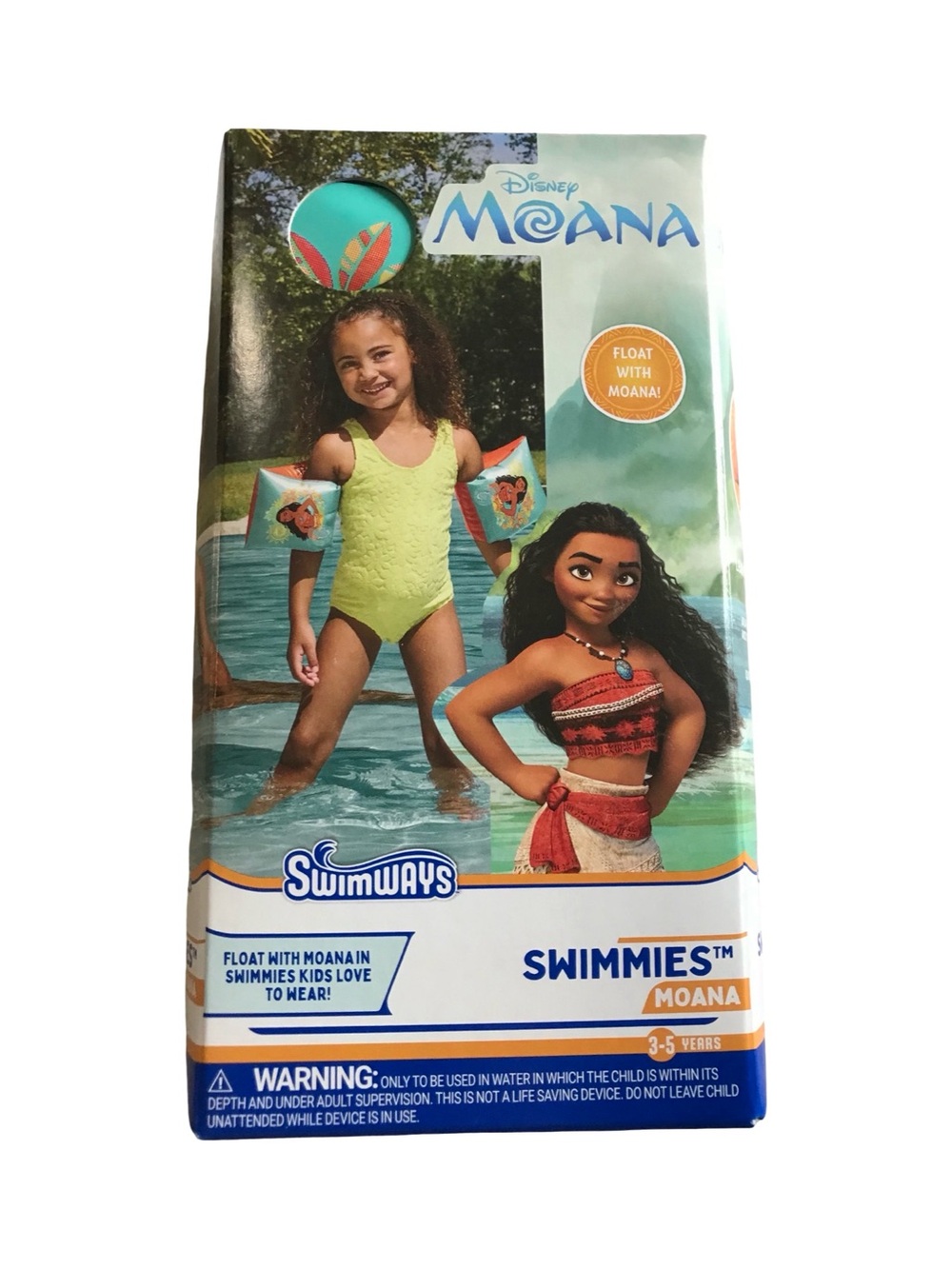 Disney Moana Kids Swim Arm Floaties - Teal, Orange, Yellow